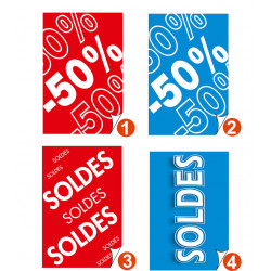 Affiche papier / carton Verticale "SOLDES"