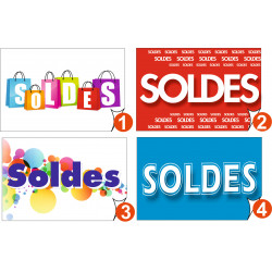 Affiche papier SOLDES D'HIVER L50 H50cm