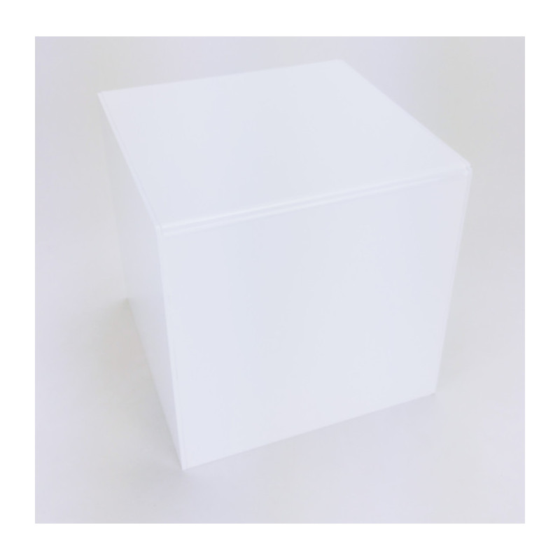 Cube présentoir plexiglas blanc 5