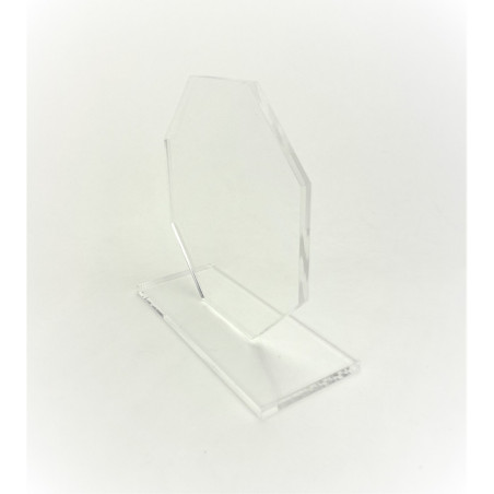 Trophée octogonale plexi transparent personnalisé