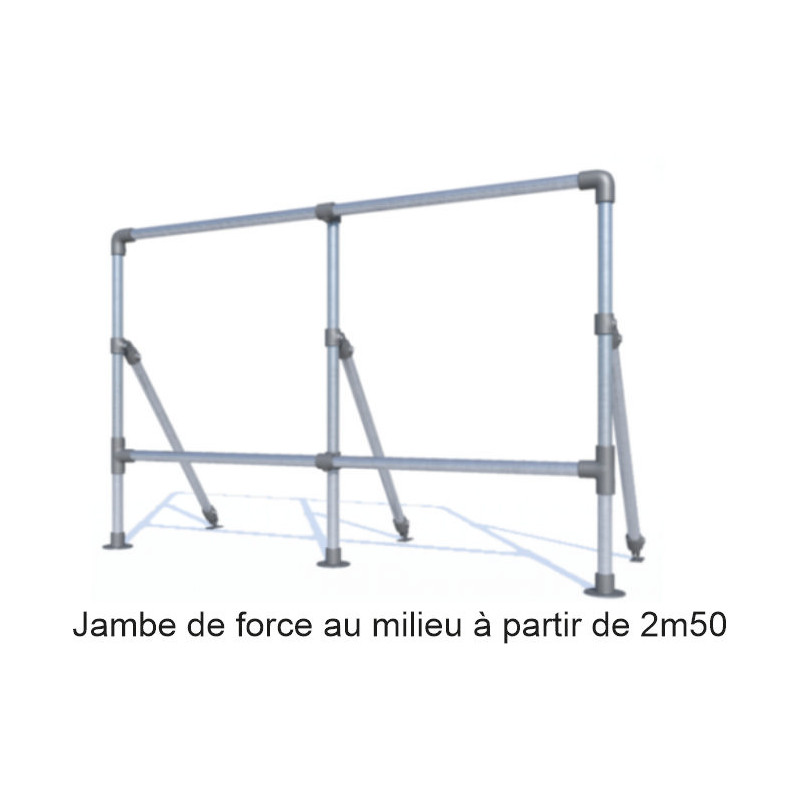 angle du Cadre pour Banderole sur pied à sceller Calico'Tub - Ht Sol 50cm #MB6801