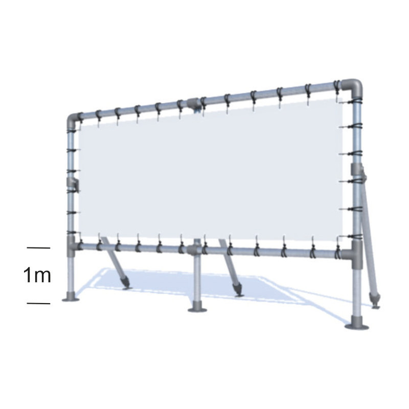 face avant Cadre pour Banderole sur pied à sceller Calico'Tub - Ht Sol 1m