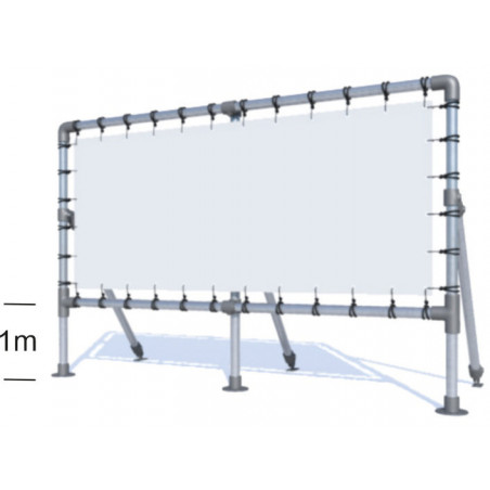 face avant Cadre pour Banderole sur pied à sceller Calico'Tub - Ht Sol 1m