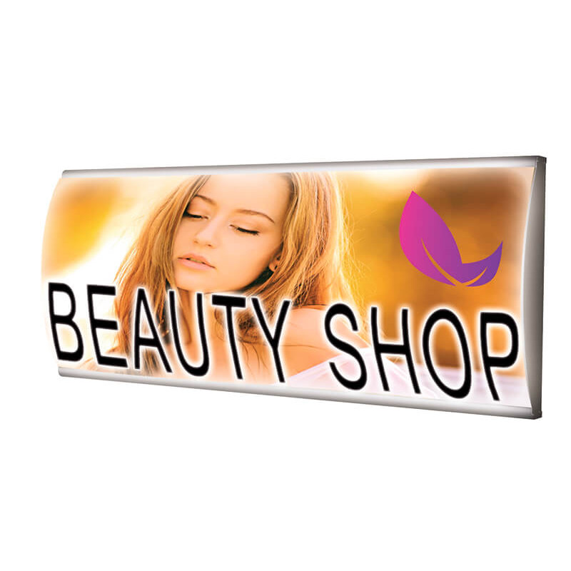 Enseigne murale galbée clic lumineuse LEDS # EN6501