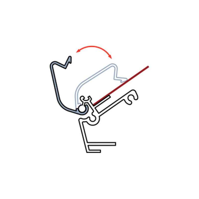 Enseigne murale galbée clic lumineuse LEDS # EN6501