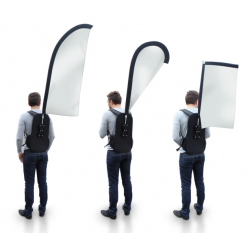 Drapeau PLV de sac à dos