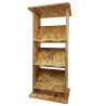 Tour Comptoir présentoir 6 A4 - OSB bois recyclable #VPB0765