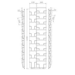 Grille PKT19 pour cartes 125 x 176mm - PK31/PK41