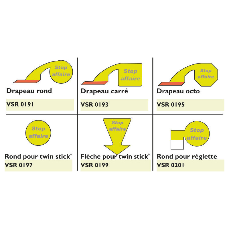 Stop Rayon "Stop Affaire" Vert clair, 6 modèles #VSR0191