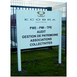 Panneau information sur plan double face