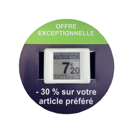 Stop rayon pour étiquette de prix électronique Ø100mm #VSR0901