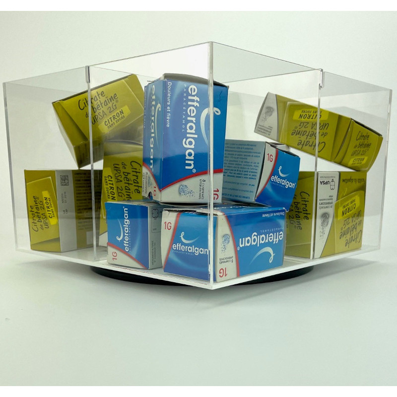 Bac 4 compartiments sur plateau tournant VPP3291