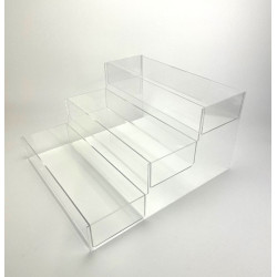 Présentoir escalier 3 bacs