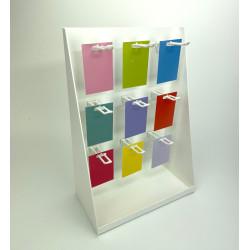 Présentoir PVC 9 broches pour comptoir