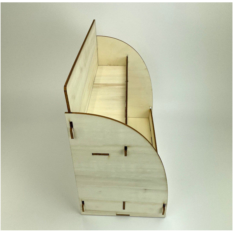 Présentoir produit bois 3 niveaux