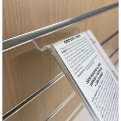 Porte-étiquette pour fond de Lames, PET ou Plexiglas