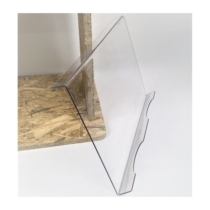 Pupitre présentoir catalogue bois et bacs recyclables