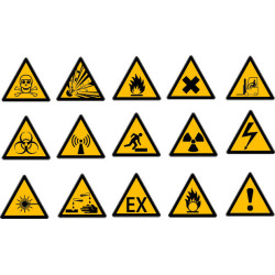 Adhésif de DANGER
