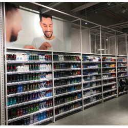 Réalisation Panneaux décors d'ambiance en signalétique magasin de sectorisation