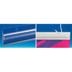 Lot de 10 Profil clippant transparent