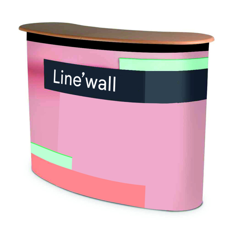 Comptoir stand Line'Wall courbe personnalisé