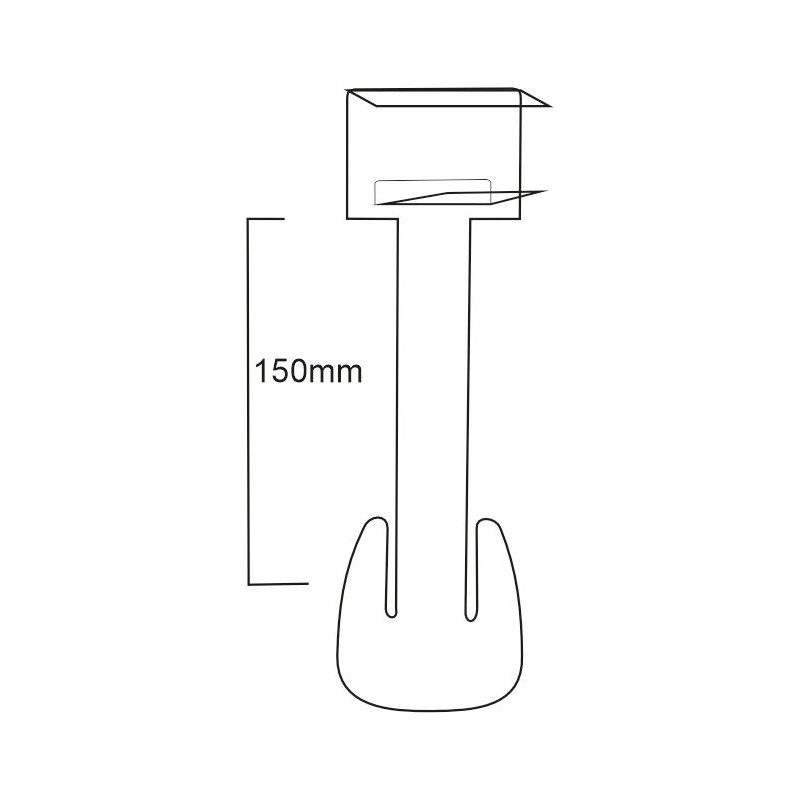 schéma à plat de Chevalet porte étiquette électronique à poser
