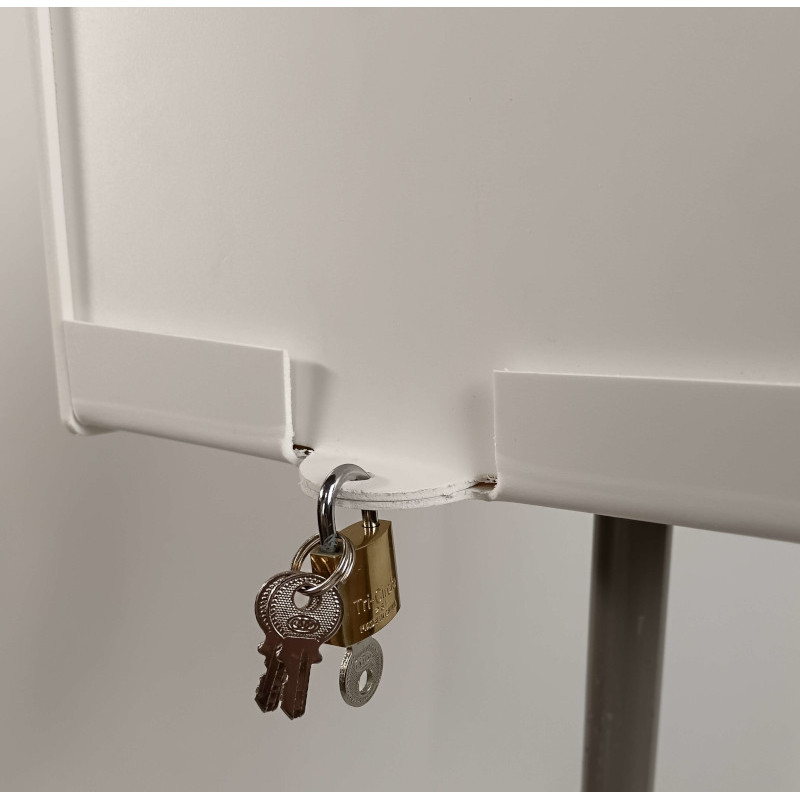 Urne blanche + cadenas