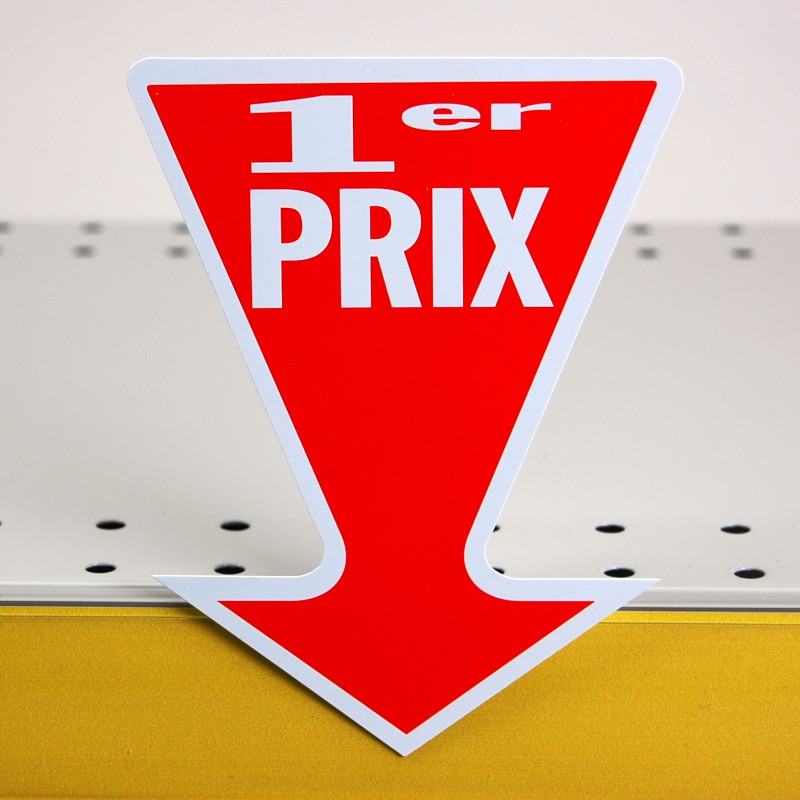 Stop-rayon flèche 1er PRIX sur dessus