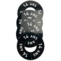 Séparateur Indicateur de taille pour portant - Lot de 10