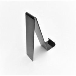 Porte-livres incliné à poser étroit en Plexi noir de dos