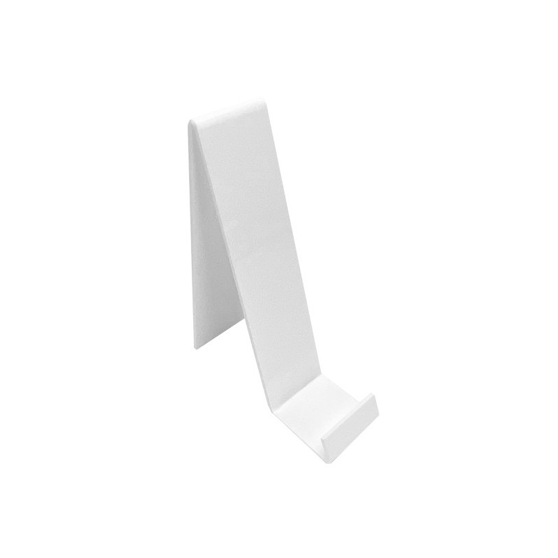 Porte-livres incliné à poser étroit en Plexi blanc de face