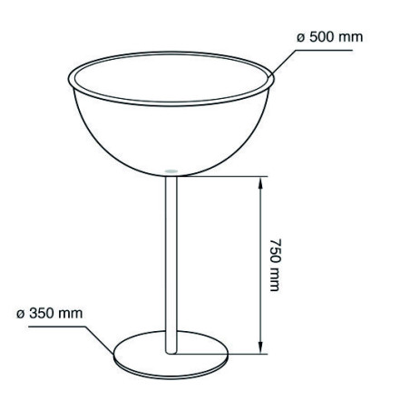 Bac soldeur sur pied en schéma avec dimensions Bac soldeur sur pied en schéma avec dimensions