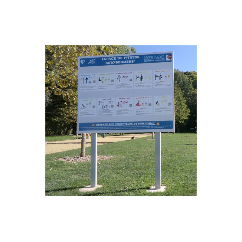 Kit panneau publicitaire alu - 1200 x 2000mm