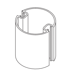 Mât rond diamètre Ø90mm - 2 départs pour bi mat