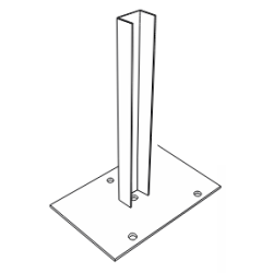 Platine pour mât Ø60