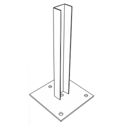 Platine pour mât Ø90