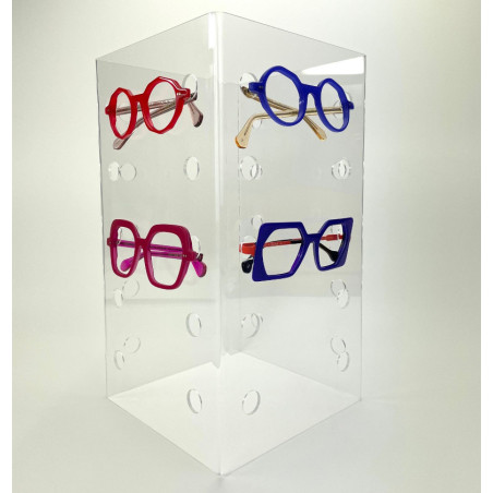 Présentoir porte lunette cube carré avec paires en exemple #VPP0060 Présentoir porte lunette cube carré avec paires en exemple #VPP0060