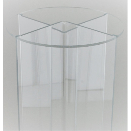 colonne plexiglass de présentation vue zoomée colonne plexiglass de présentation vue zoomée