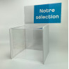 urne blanche transparente avec porte affiche, affiche en exemple #VPB0221