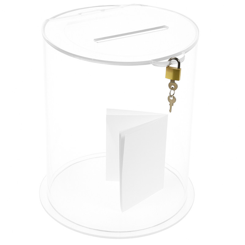urne de vote cylindrique plexi #VPB0259