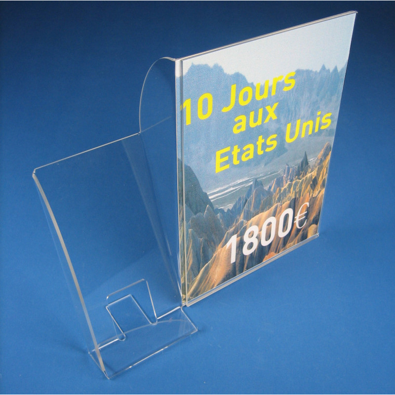 Chevalet Duo porte-étiquette + bac incliné #VPE0177