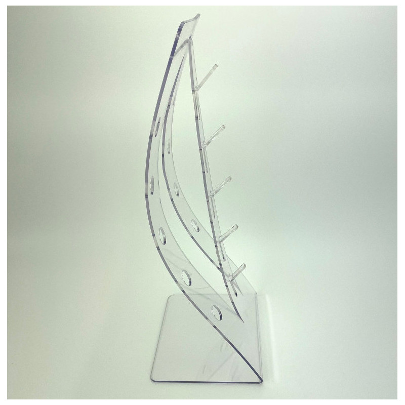 Présentoir Porte-lunettes incurvé, vue de côté #VPP0057