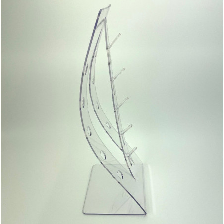 Présentoir Porte-lunettes incurvé, vue de côté #VPP0057