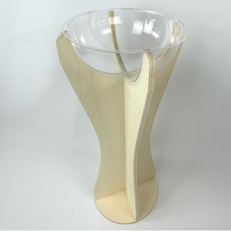 bac demie sphère bois