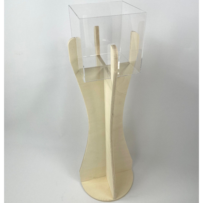 Bac à fouille carré sur pied bois