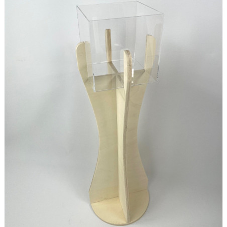 Bac à fouille carré sur pied bois