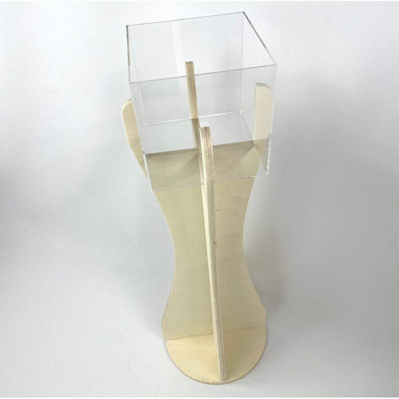 Bac de vrac carré sur pied bois