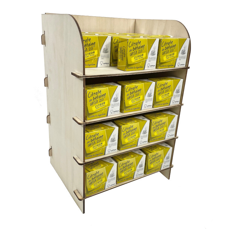 Étagère présentoir en bois