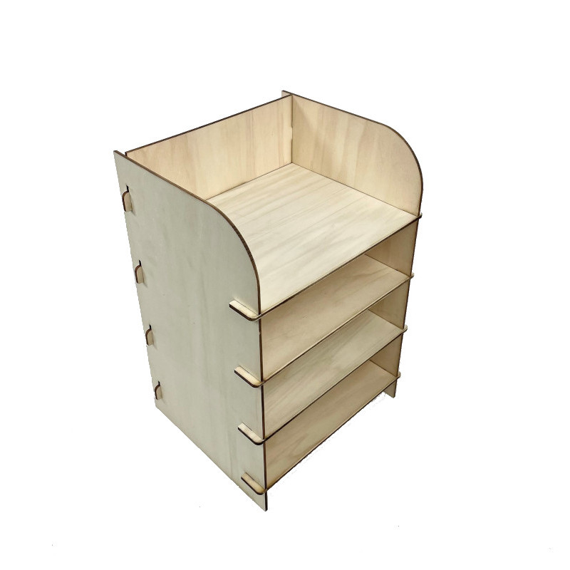 Étagère de 4 niveaux support à produit en bois