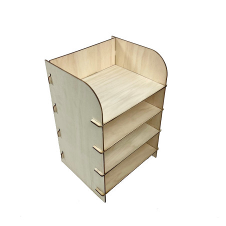 Étagère de 4 niveaux support à produit en bois